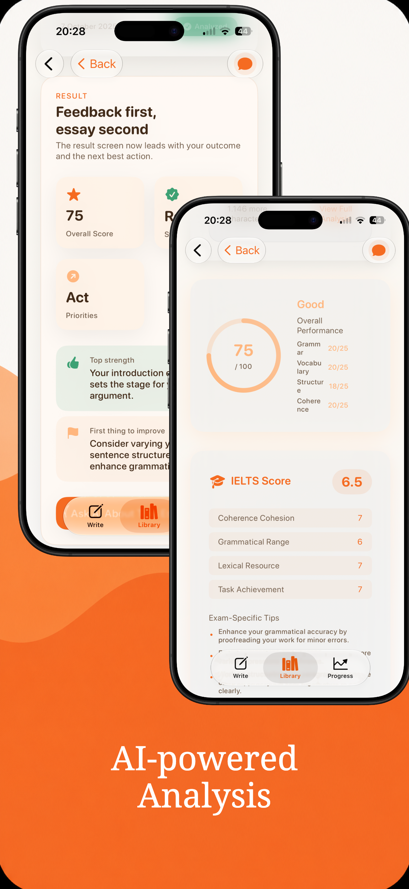 Essay Coach AI home screen